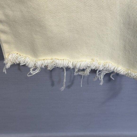 Stradivarius Jeans Womens 2 Straight Leg Yellow Cotton Pockets Raw Hem High Rise - Picture 4 of 12